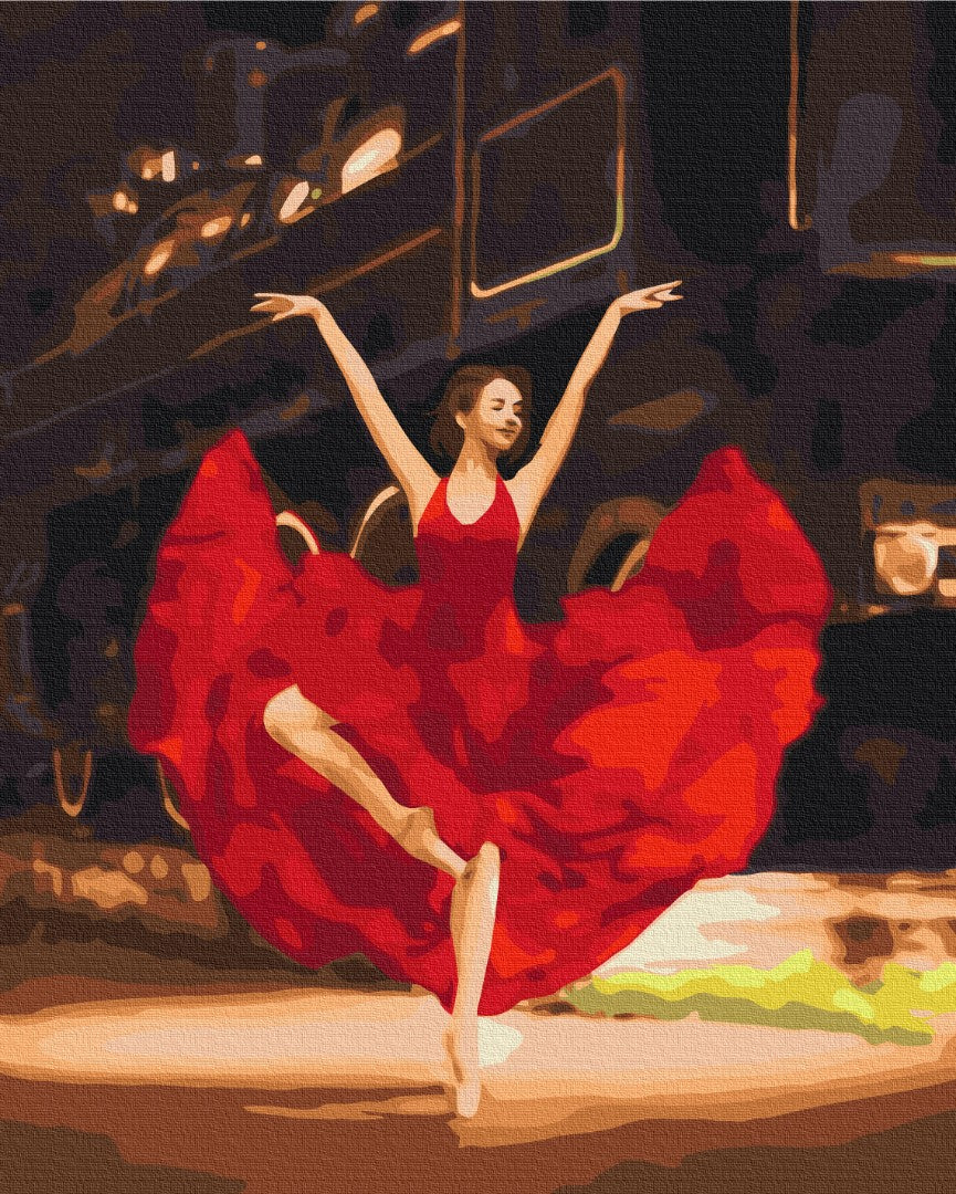 Malen nach Zahlen Motiv - Leidenschaftliche Ballerina