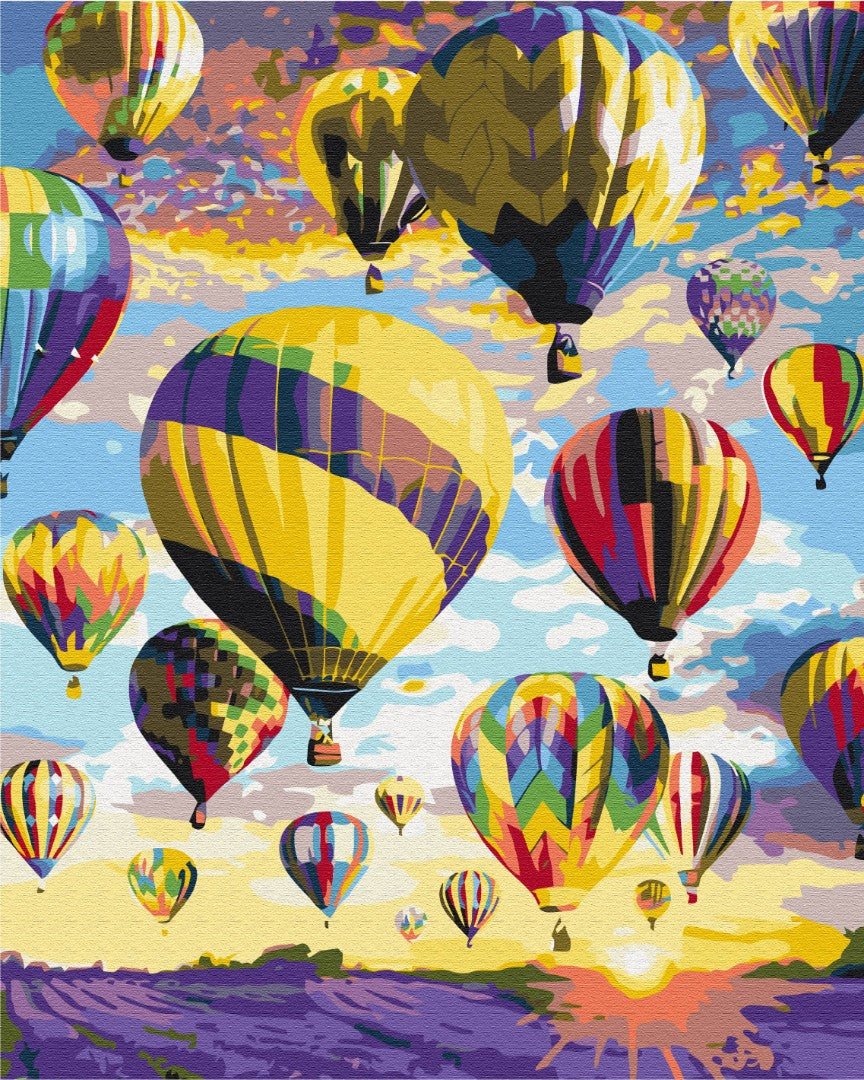 Malen nach Zahlen Motiv - Ballonparade