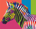 Malen nach Zahlen Motiv - Regenbogenzebra