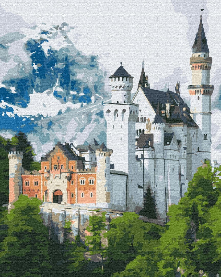 Malen nach Zahlen Motiv - Märchenschloss Neuschwanstein