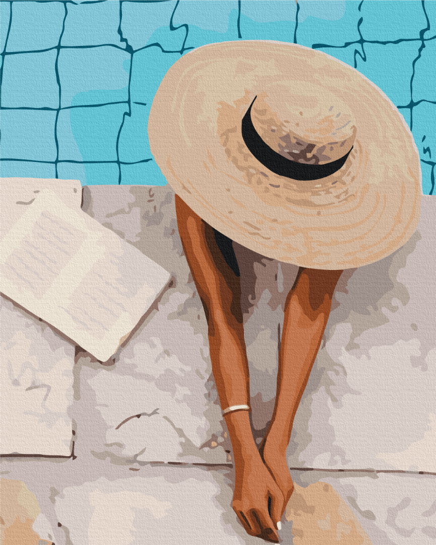 Malen nach Zahlen Motiv - Sommer im Hut