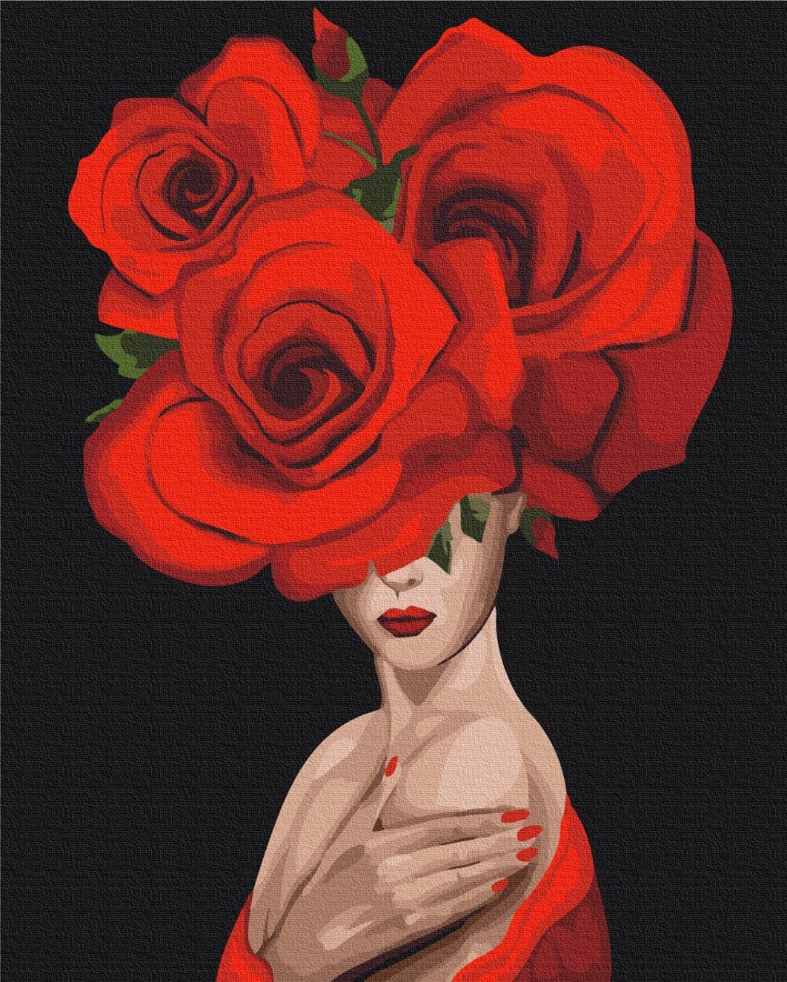 Malen nach Zahlen Motiv - Königin der Rosen