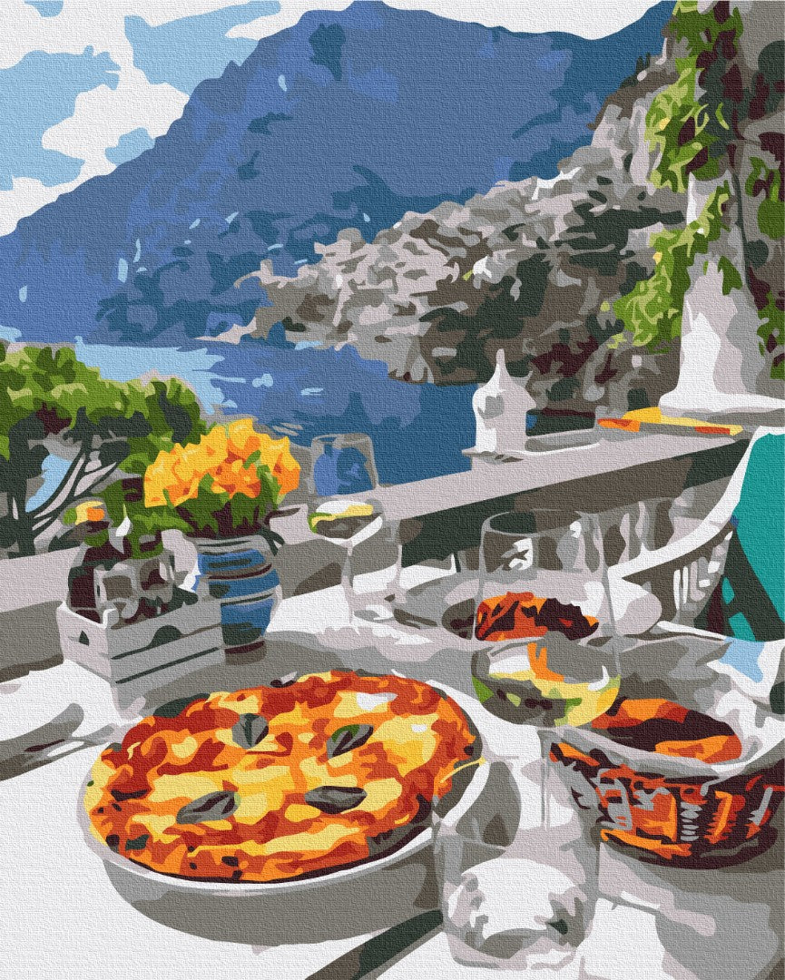 Malen nach Zahlen Motiv - Pizza