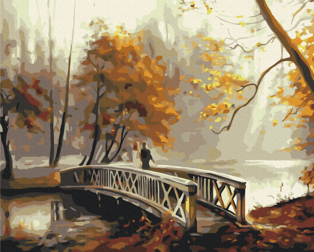 Malen nach Zahlen Motiv - Herbstnebel