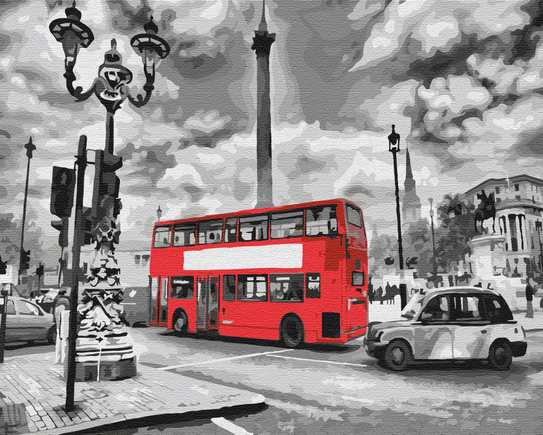 Malen nach Zahlen Motiv - Bus in London
