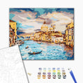 Himmlisches Venedig - Malen nach Zahlen Bild auf Leinwand mit Pinseln und Farben