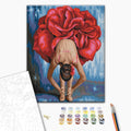 Blumenballerina - Malen nach Zahlen Bild auf Leinwand mit Pinseln und Farben