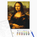Mona Lisa von Leonardo da Vinci - Malen nach Zahlen Bild auf Leinwand mit Pinseln und Farben