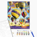 Ballonparade - Malen nach Zahlen Bild auf Leinwand mit Pinseln und Farben