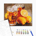 Kühlende Limonade - Malen nach Zahlen Bild auf Leinwand mit Pinseln und Farben