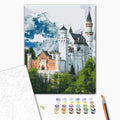 Malen nach Zahlen Bild auf Leinwand mit Pinseln und Farben