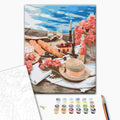Malen nach Zahlen Bild auf Leinwand mit Pinseln und Farben