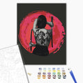 Moderne Geisha - Malen nach Zahlen Bild auf Leinwand mit Pinseln und Farben