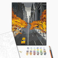 Goldenes New York - Malen nach Zahlen Bild auf Leinwand mit Pinseln und Farben