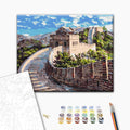 Chinesische Mauer - Malen nach Zahlen Bild auf Leinwand mit Pinseln und Farben