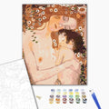 Mutter und Kind von Gustav Klimt - Malen nach Zahlen Bild auf Leinwand mit Pinseln und Farben