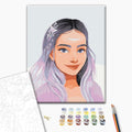Violet Art - Malen nach Zahlen Bild auf Leinwand mit Pinseln und Farben