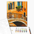 Venedig - Malen nach Zahlen Bild auf Leinwand mit Pinseln und Farben