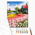 Malen nach Zahlen Bild auf Leinwand mit Pinseln und Farben