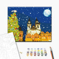 Neujahrs-Prag - Malen nach Zahlen Bild auf Leinwand mit Pinseln und Farben