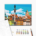 Malen nach Zahlen Bild auf Leinwand mit Pinseln und Farben