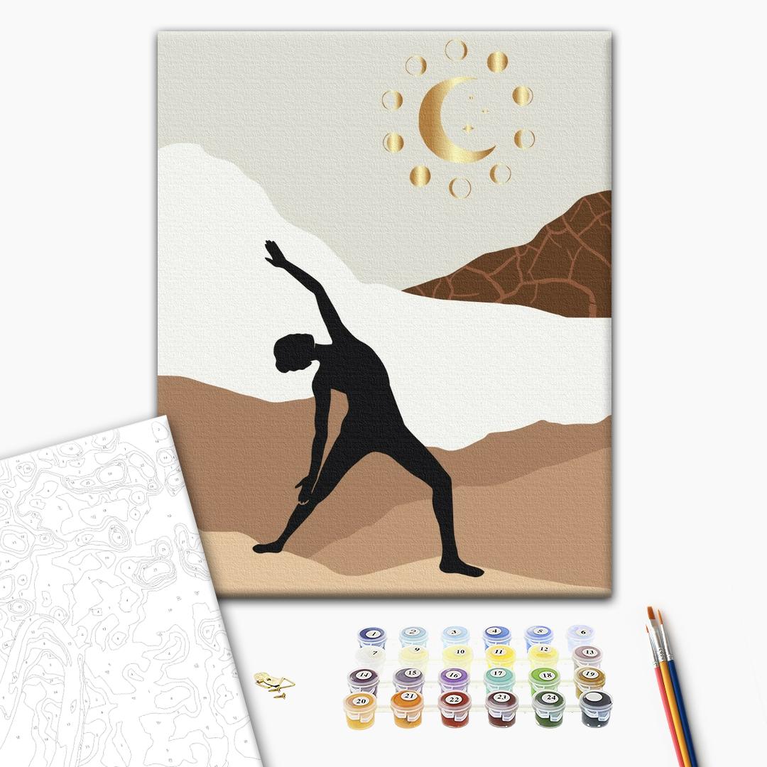 Die Kunst der Harmonie Nr. 2 - Malen nach Zahlen Bild auf Leinwand mit Pinseln und Farben
