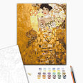 Porträt von Adele Bloch-Bauer I von Gustav Klimt - Malen nach Zahlen Bild auf Leinwand mit Pinseln und Farben