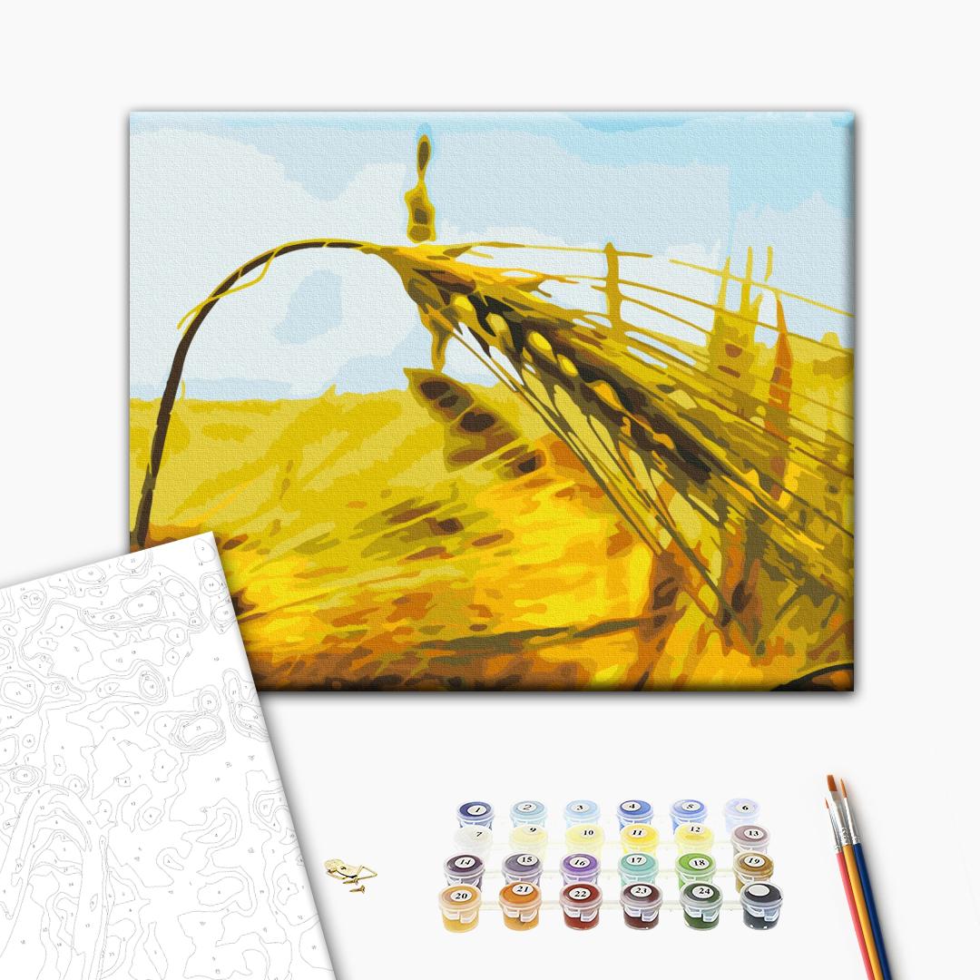 Roggenohr - Malen nach Zahlen Bild auf Leinwand mit Pinseln und Farben