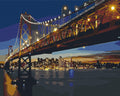 Malen nach Zahlen Motiv - San Francisco in der Nacht