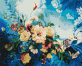 Malen nach Zahlen Motiv - Blaue Blumen
