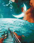 Malen nach Zahlen Motiv - Weg zum Mond